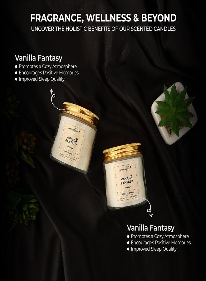 Aromahpure Scented Candles (55 Hours) (100% Soy Wax)- Handcrafted | Smoke-Free |Vanilla Fantasy -Vanilla Candles for Home & Gift Sets.(Pack of 2), IFRA Certified - Image 4
